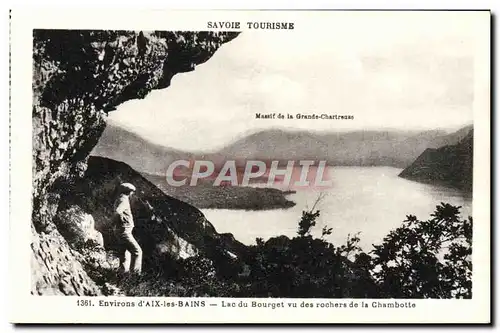 Cartes postales Environs Aix Les Bains Lac Du Bourget vu des rochers de la Chambotte