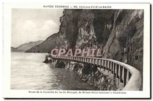 Ansichtskarte AK Environs d&#39Aix Les Bains Route de la corniche du lac du Bourget de Brison Saint Innoncent a C