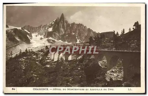 Cartes postales Chamonix Hotel Du Montenvers Et Aiguille Du Dru