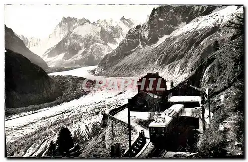 Cartes postales moderne Gare Du Monteners Et Mer De Glace Train