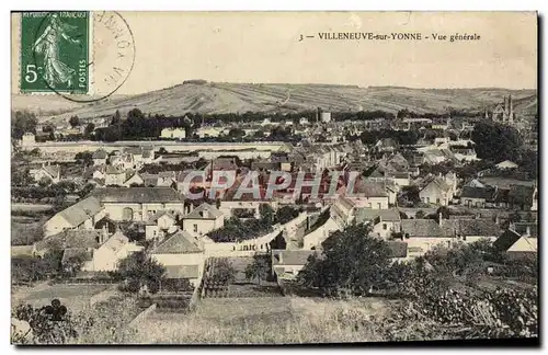 Cartes postales Villeneuve sur Yonne Vue generale