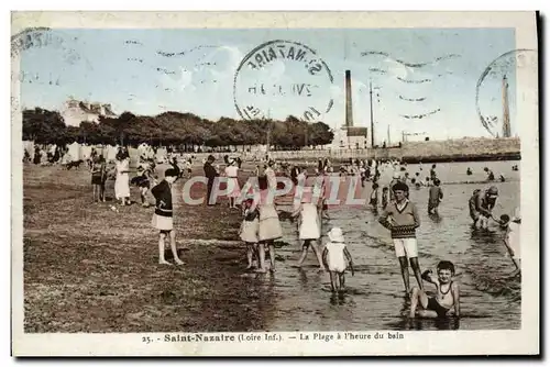 Cartes postales Saint Nazaire La Plage a l&#39heure du bain