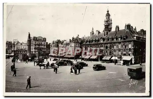 Cartes postales moderne Lille La grande place et l'ancienne bourse