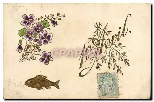 Cartes postales Fantaisie Poisson 1er Avril
