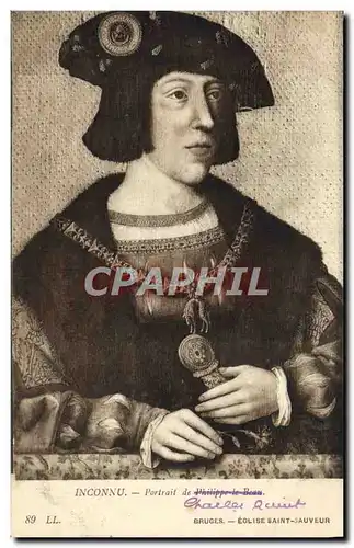 Cartes postales Inconnu Portrait de Charles Quint Philippe le Beau Bruges Eglise Saint Sauveur