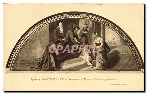 Cartes postales Eglise de Montfarville Presentation de Marie au temple de Jerusalem