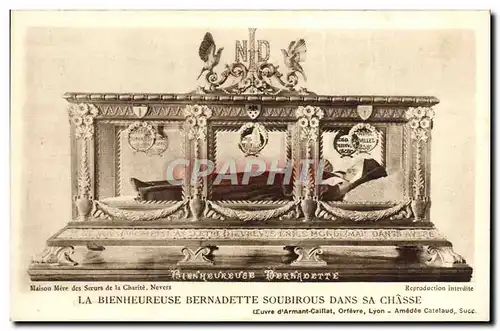 Cartes postales La Bienheureuse Bernadette Soubirous dans sa Chasse