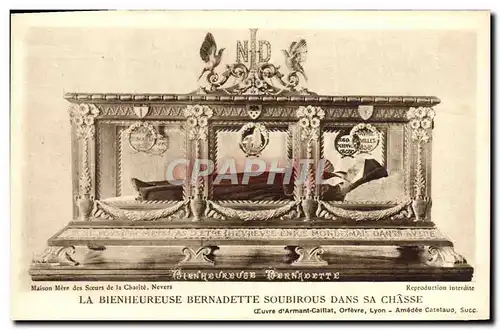 Cartes postales La Bienheureuse Bernadette Soubirous dans sa Chasse