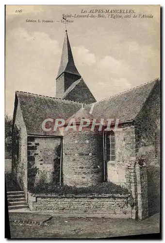 Cartes postales La Alpes Mancelles Saint Leonard des Bois L&#39Eglise Cote de l&#39abside