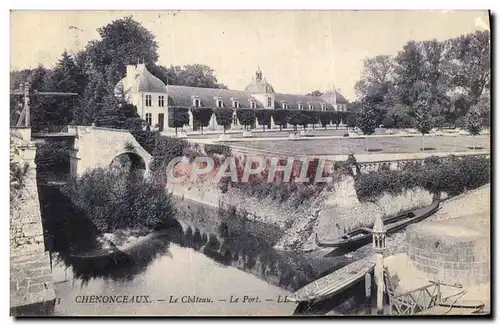 Cartes postales Chenonceaux Le Chateau Le port