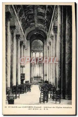 Cartes postales St Savin Sur Cartempe Interieur de L'Eglise Abbatiale