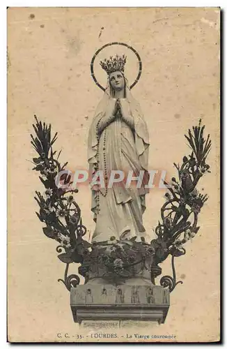 Cartes postales Lourdes La Vierge Couronnee