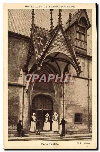 Ansichtskarte AK Hotel Dieu De Beaune Porte d&#39entree Religieuse