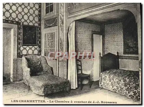 Ansichtskarte AK Les Charmettes La chambre a coucher de JJ Rousseau