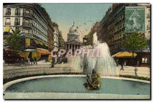 Cartes postales Paris Le Rue Soufflot Et Le Pantheon