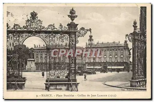 Cartes postales Nancy Place Stanislas Grilles de Jean Lamour