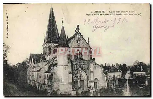 Cartes postales Lhuitre Eglise Facade Nord et Portail occidental