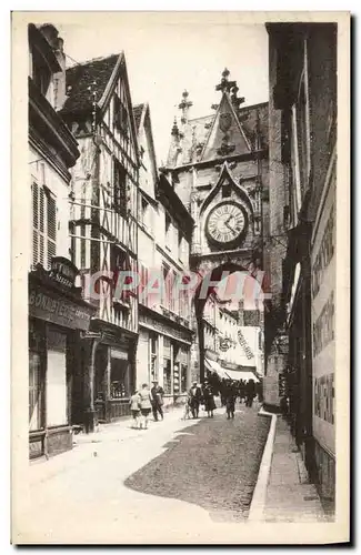 Cartes postales Auxerre Porte de L'Horloge et Maison du 15eme