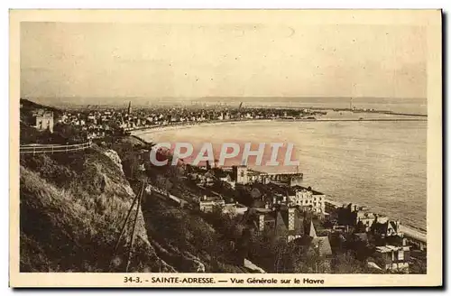 Cartes postales Saint Adresse Vue Generale Sur le Havre