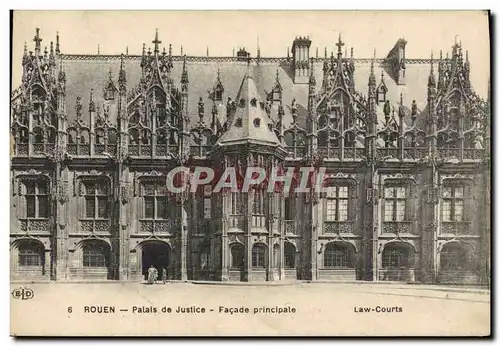 Ansichtskarte AK Rouen Palais de Justice Facade Principale