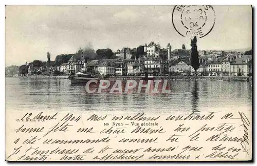 Cartes postales Nyon Vue Generale Bateau