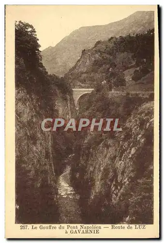 Cartes postales Le Gouffre du Pont Napoleon Route de Luz a Gavarnie