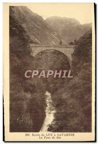 Cartes postales Route de Luz a Gavarnie le Pont de Sia