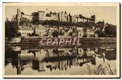 Cartes postales Chateaux De La Loire Chateau de Chinon Vu des rives de la Vienne