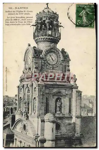 Cartes postales Nantes Beffroi de l&#39Eglise Ste Croix