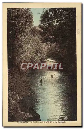 Cartes postales Pontarlier Le Doubs a Sandon La Baignade