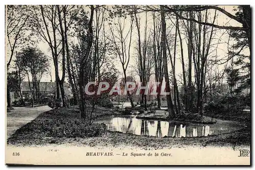 Ansichtskarte AK Beauvais Le Square de la Gare