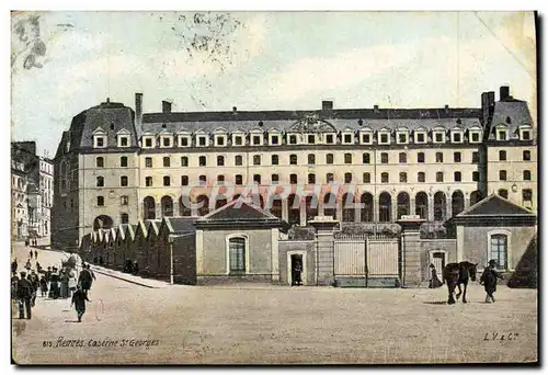 Cartes postales Rennes Caserne Saint Georges Militaria Cheval