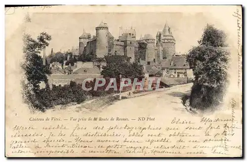 Cartes postales Chateau de Vitre Vue prise de la Route de Rennes