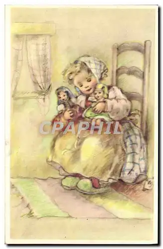 Cartes postales Fantaisie Enfants Poupee