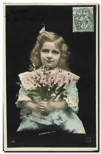 Cartes postales Fantaisie Enfant Muguet