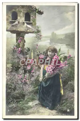 Cartes postales Fantaisie Enfant Colombe