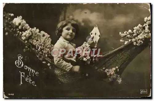 Cartes postales Fantaisie Enfant Hamac