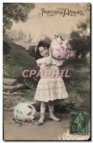 Cartes postales Fantaisie Enfant Oeuf de Paques