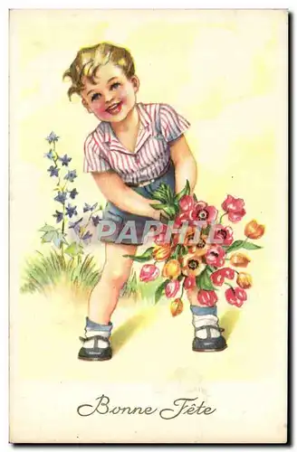 Cartes postales Fantaisie Enfant Harcon Fleurs