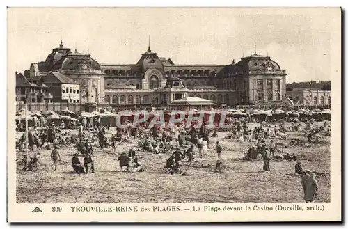 Cartes postales Trouville Reine Des Plages La Plage Devant La Casino