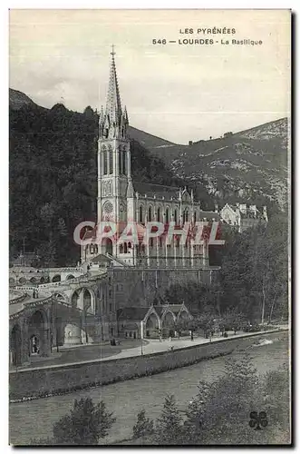 Cartes postales Lourdes La Basilique