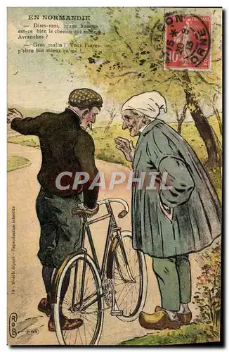 Cartes postales En Normandie Velo Cycle folklore