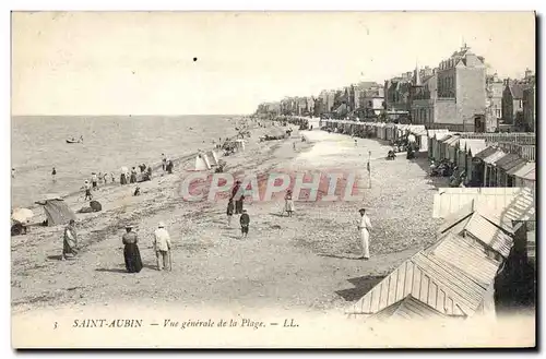 Cartes postales Saint Aubin Vue Generale De La Plage