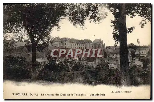 Cartes postales Thouars Le Chateau Des Ducs De La Tremoille Vue Generale