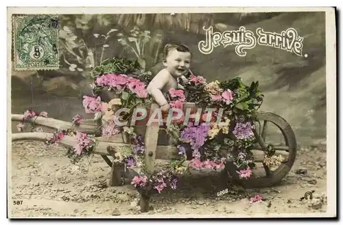 Cartes postales Fantaisie Enfant Bebe Je suis Arrive