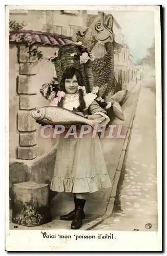 Cartes postales Fantaisie Enfant Poisson d&#39Avril