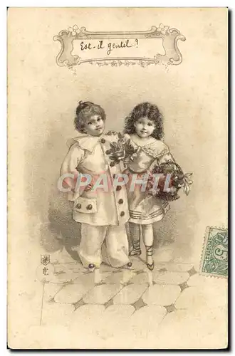 Cartes postales Fantaisie Enfants Pierrot