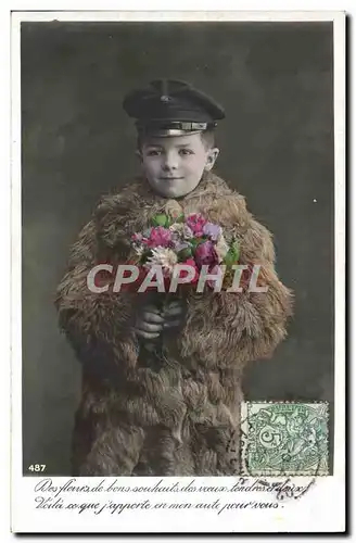 Cartes postales Fantaisie Enfant Manteau de fourrure