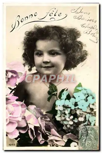 Cartes postales Fantaisie Enfant Fleurs