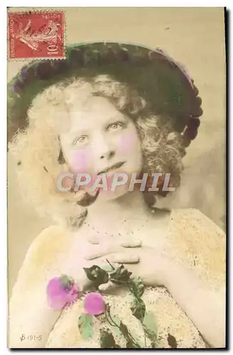 Cartes postales Fantaisie Enfant Pipe Tabac